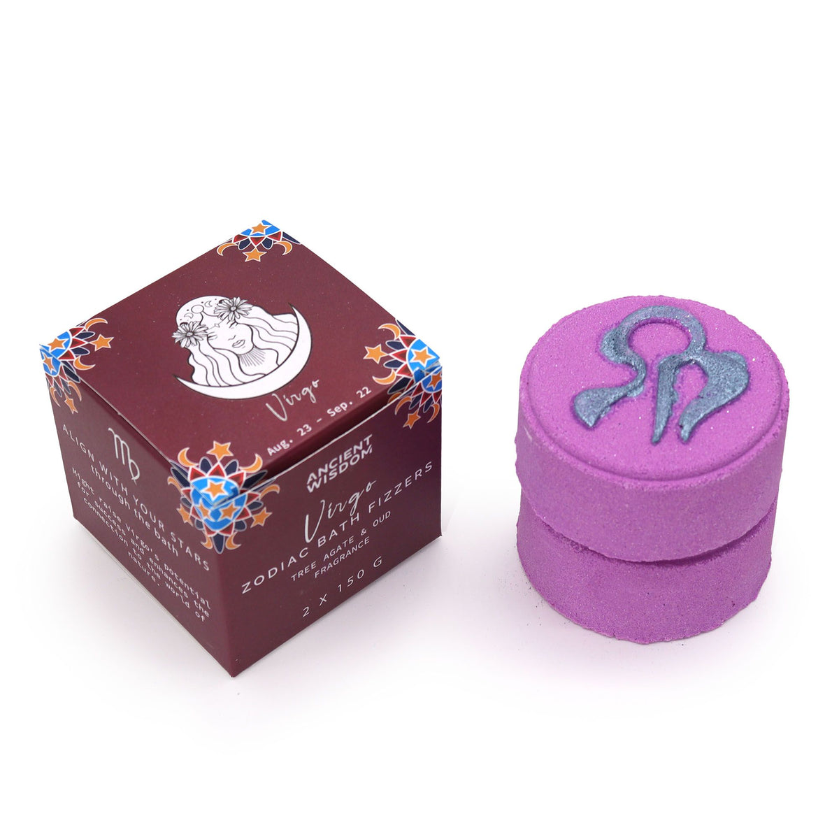 Zodiac Badbruisballen met Horoscoop – Maagd – 2 x 150 g