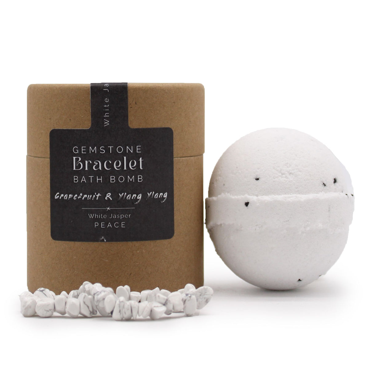 Bruisbal met Witte Jaspis Armband – Grapefruit & Ylang Ylang
