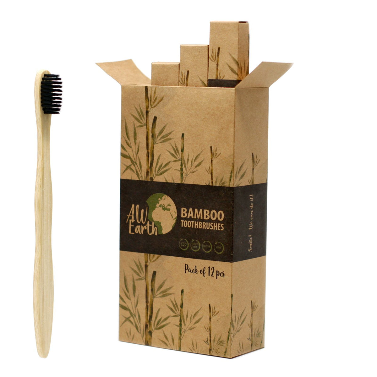 Bamboe Tandenborstel – Charcoal Medium Soft