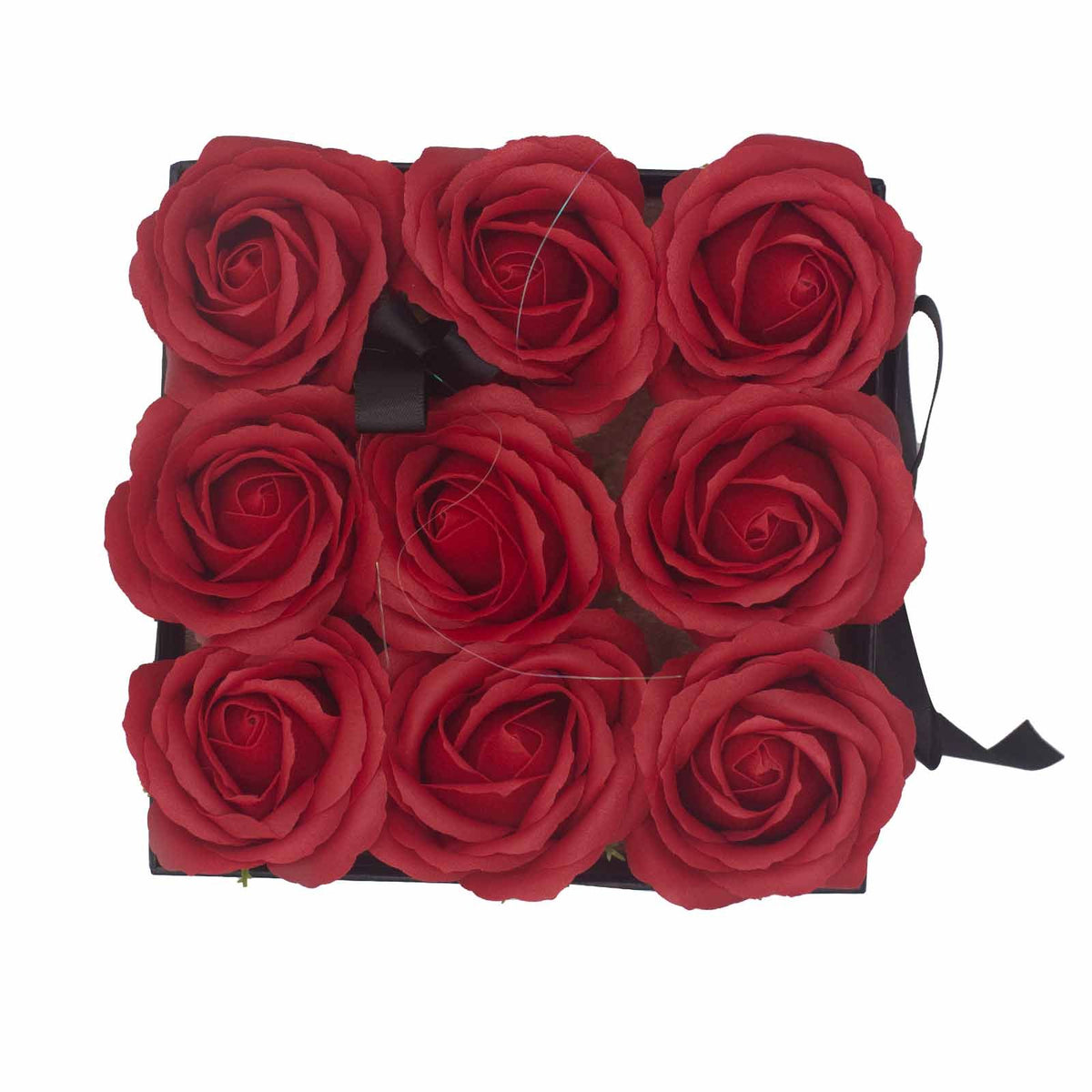 Zeepbloemen Geschenkboeket – 9 Rode Rozen