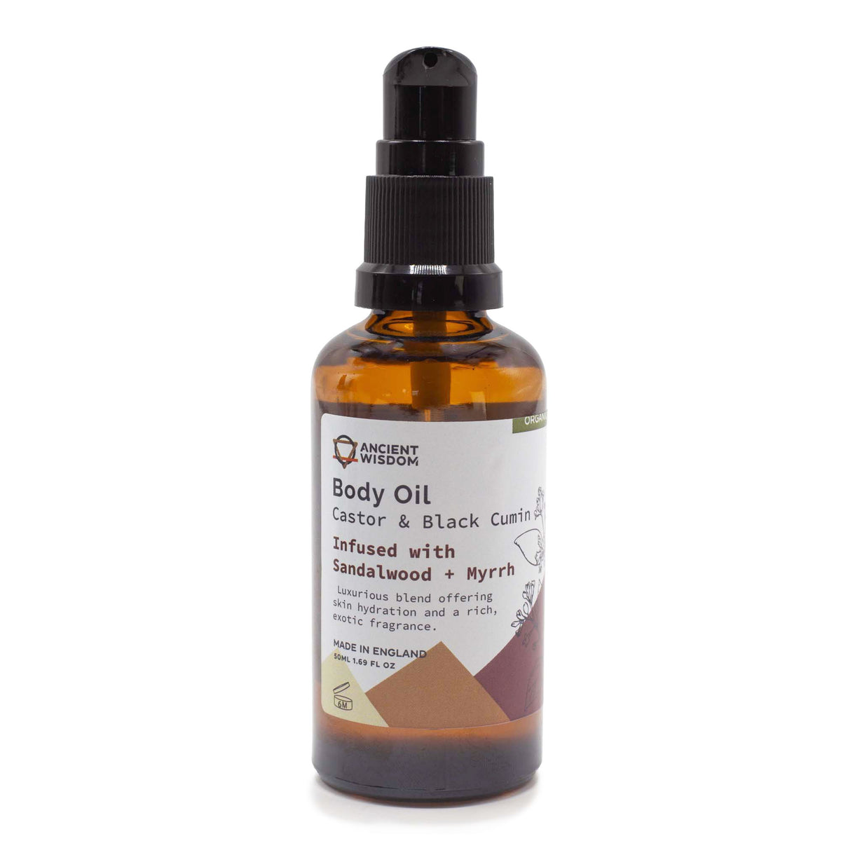 Biologische Lichaamsolie – Sandelhout & Mirre – 50 ml