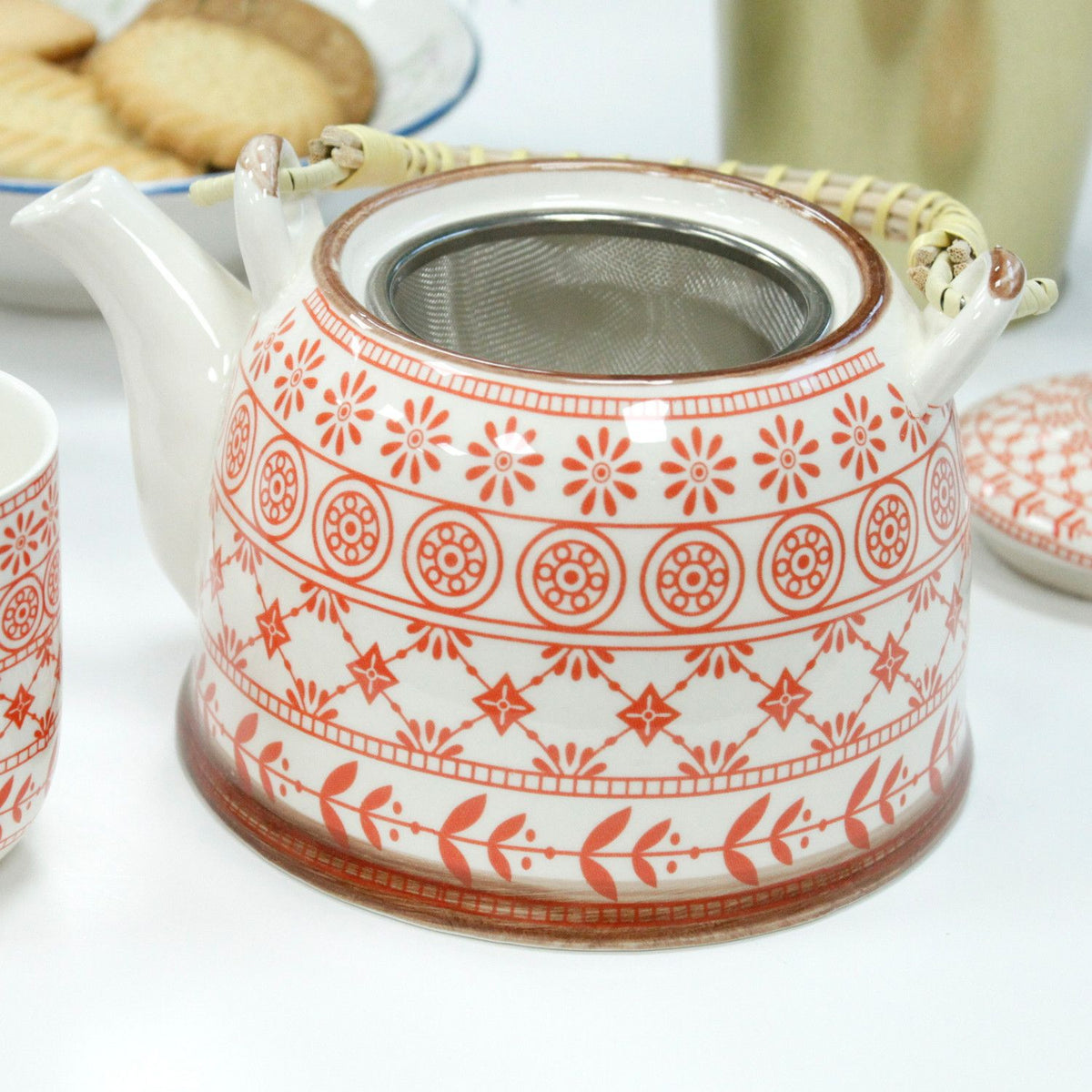 Keramische Theeset Amber – Theepot & 6 Kopjes