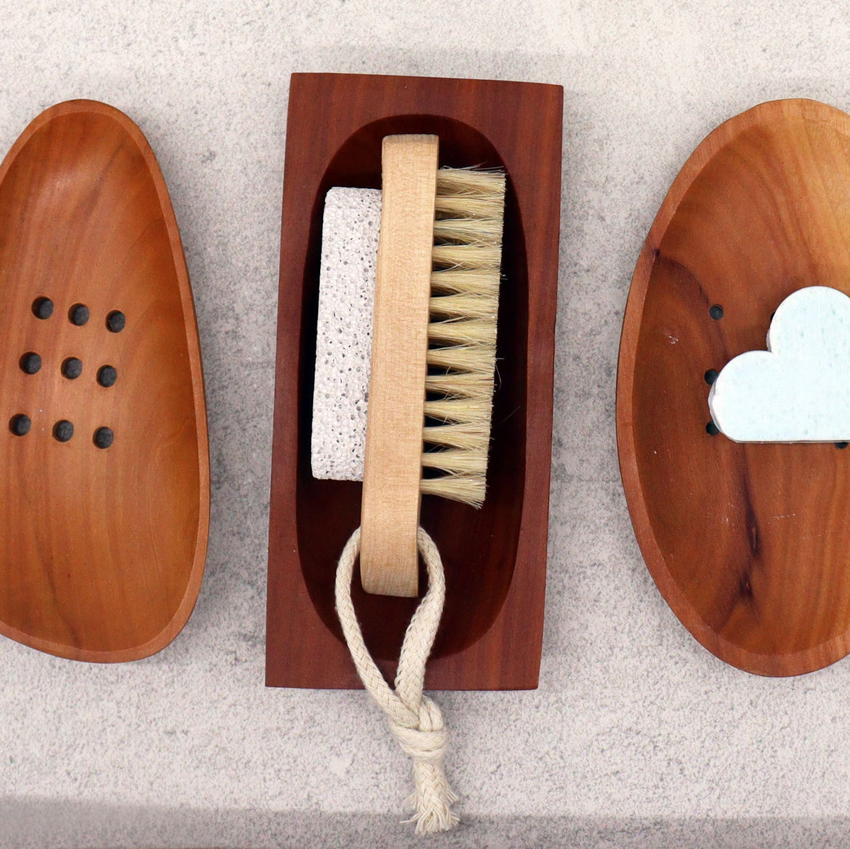 Rechthoekige Houten Zeephouder – Naseberry Hout