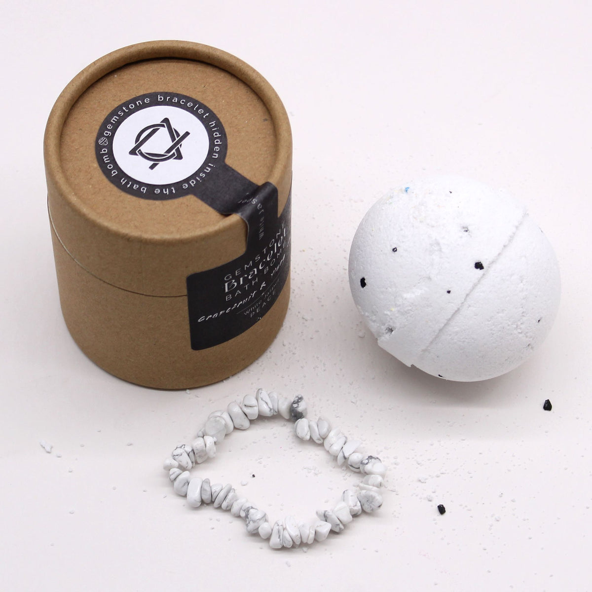 Bruisbal met Witte Jaspis Armband – Grapefruit & Ylang Ylang