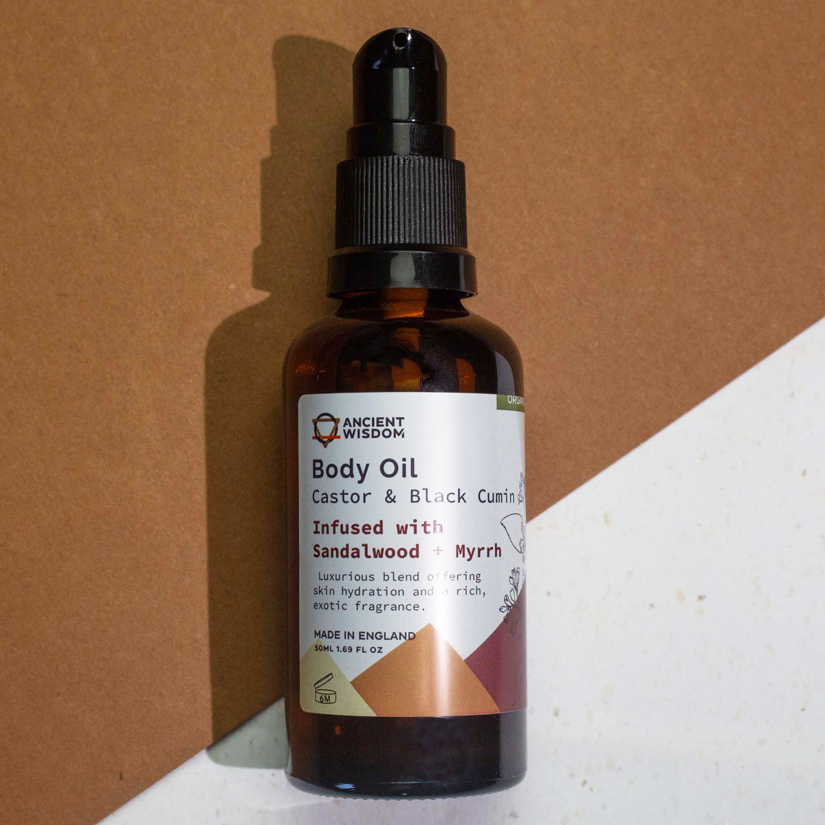 Biologische Lichaamsolie – Sandelhout & Mirre – 50 ml