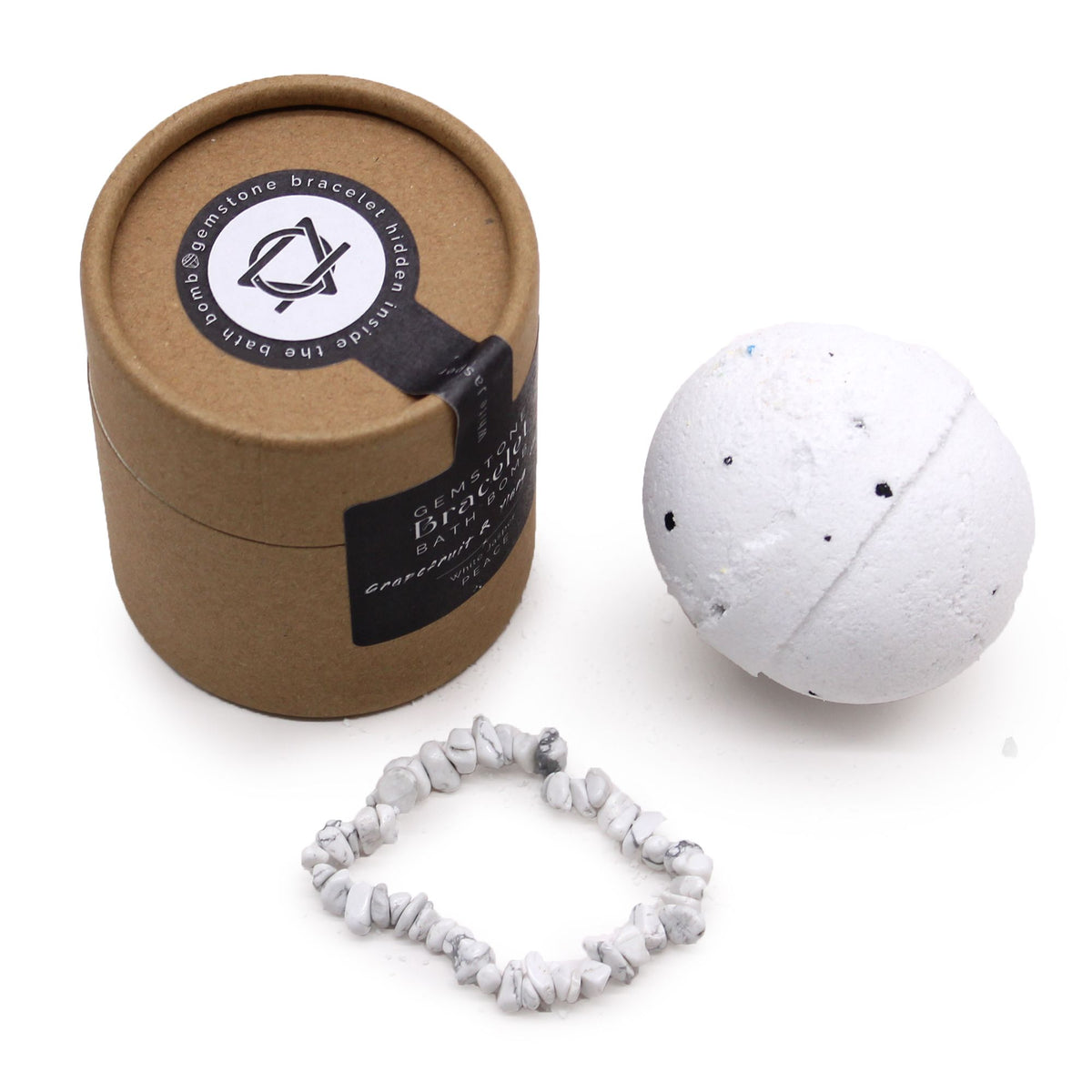 Bruisbal met Witte Jaspis Armband – Grapefruit & Ylang Ylang