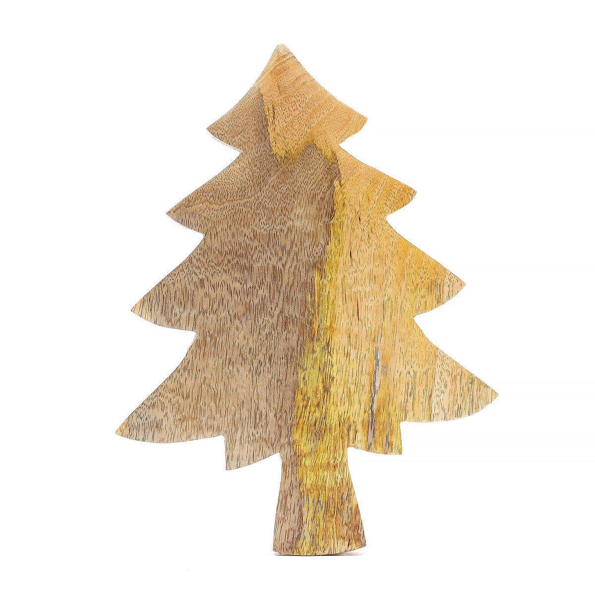 Mango Houten Kerstboomschaal met Groen Emaille – 25 cm