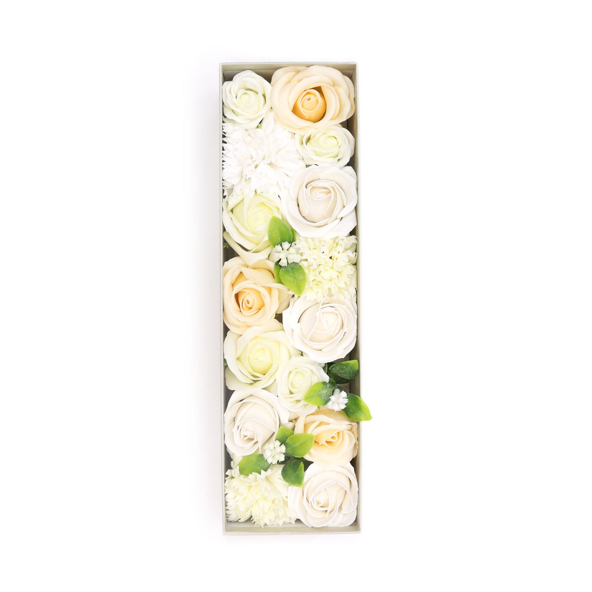 Wedding Blessings – Witte & Ivoorkleurige Zeepbloemen – 28 cm