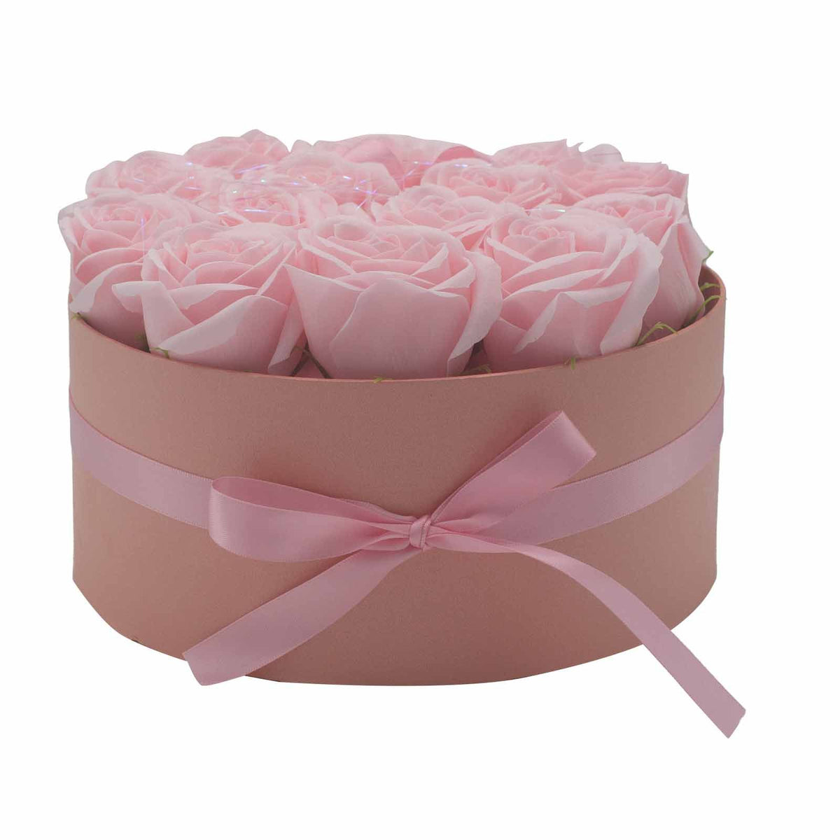 Zeepbloemen Geschenkboeket – 14 Roze Rozen