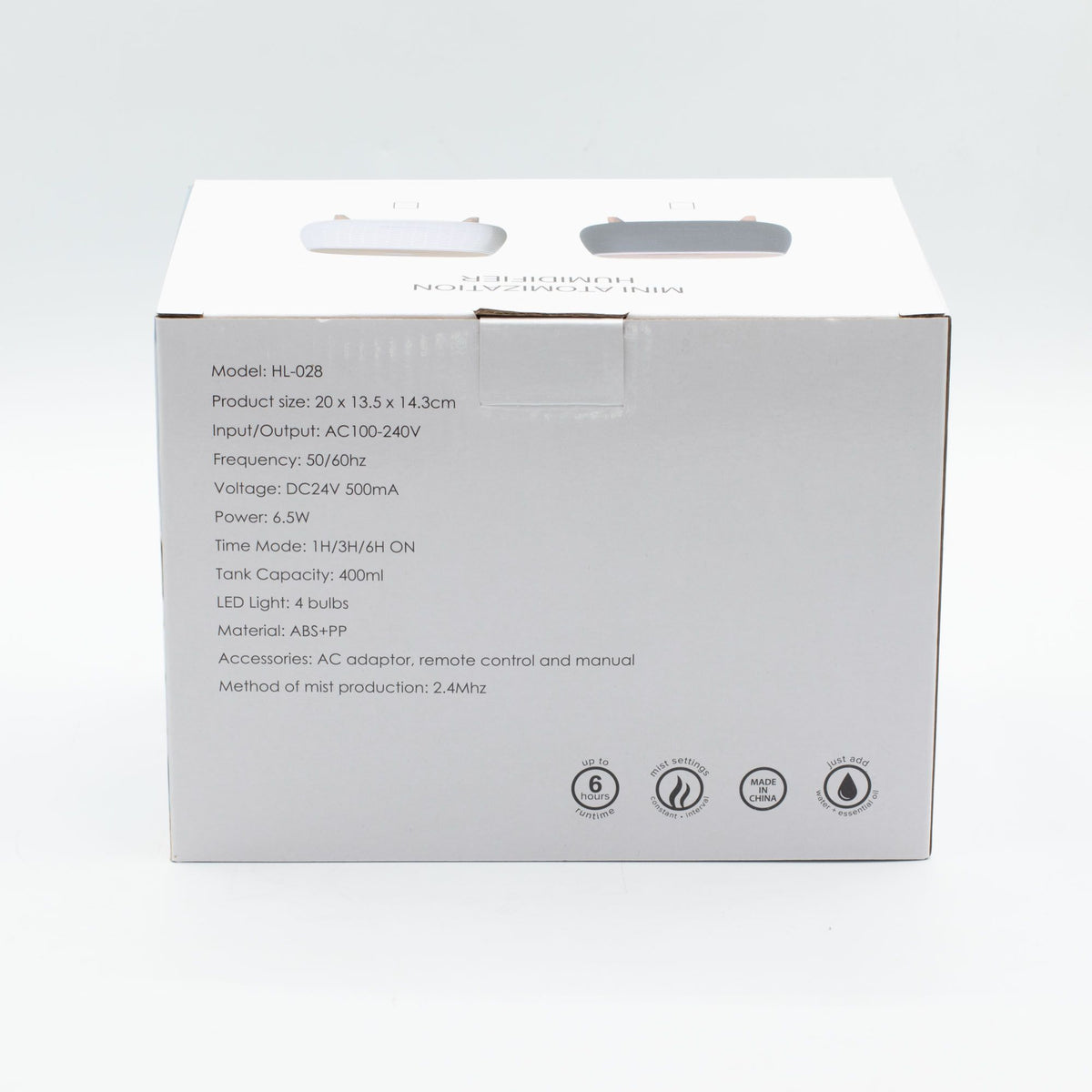 Ribbed Aroma Diffuser – 400 ml met Afstandsbediening