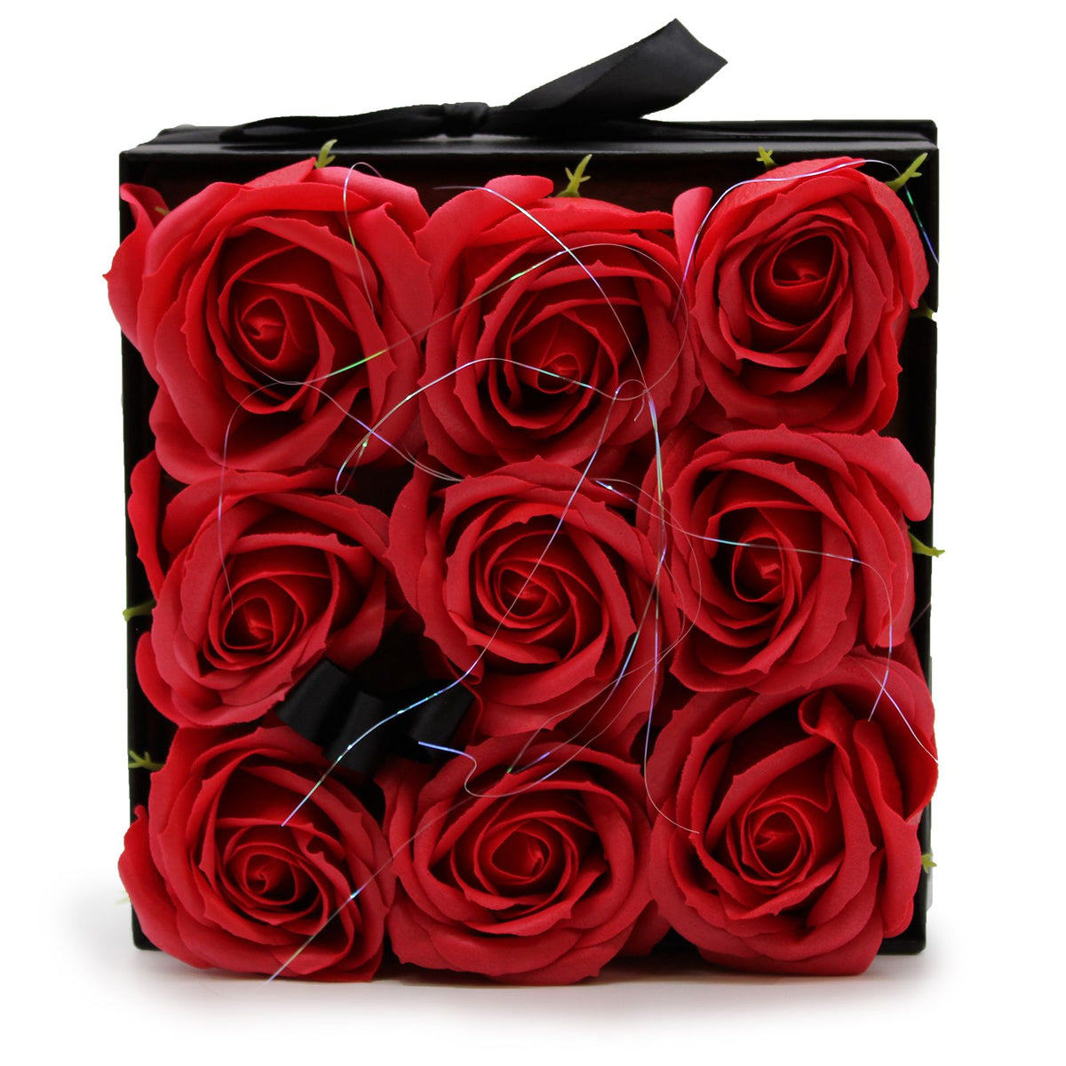 Zeepbloemen Geschenkboeket – 9 Rode Rozen