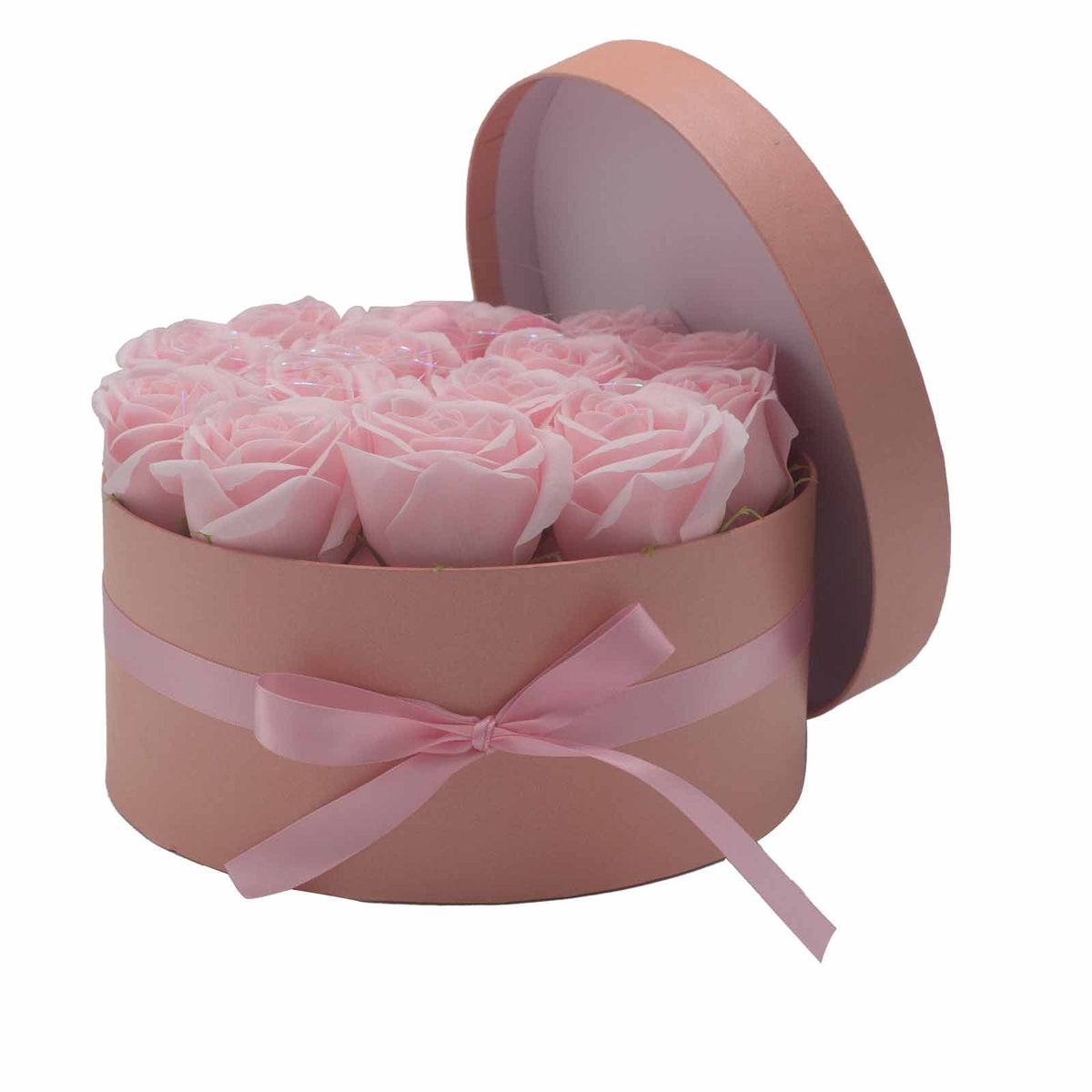 Zeepbloemen Geschenkboeket – 14 Roze Rozen