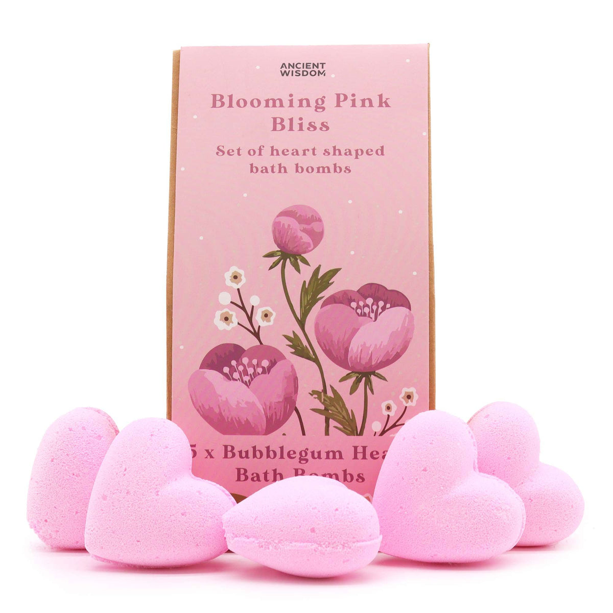 Blooming Pink Bliss – Bubblegum Bath Hearts – 5 stuks