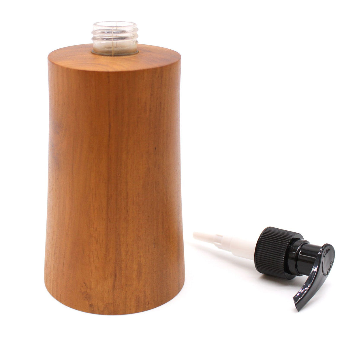 Zeepdispenser van Teakhout – Taps Model – Navulbaar