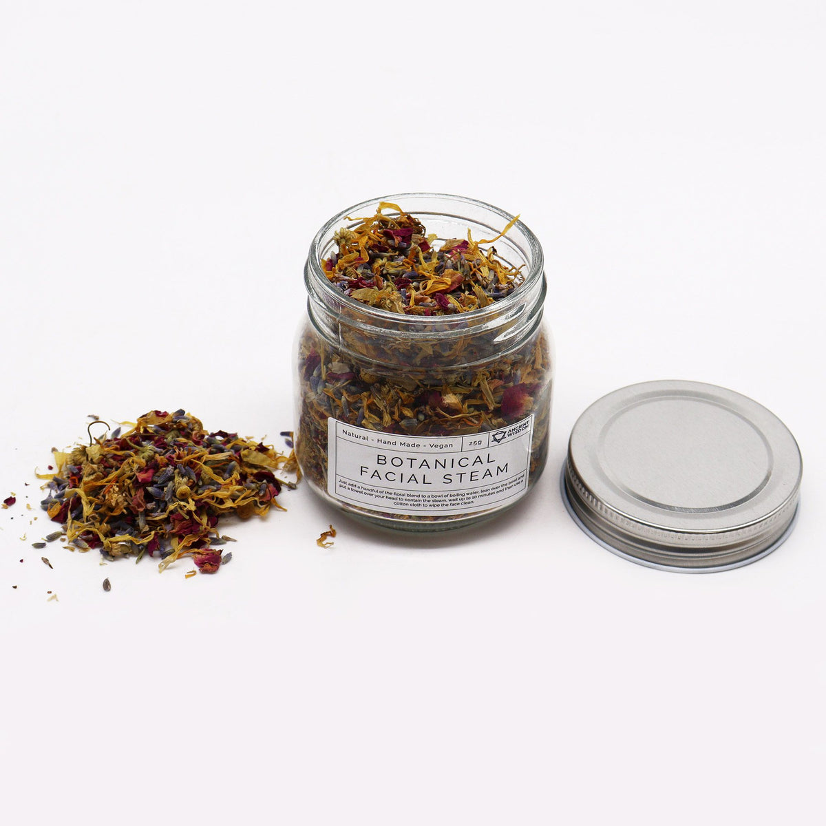 Botanische Gezichtsstoom – Lavendel, Roos, Kamille &amp; Calendula – 25 g