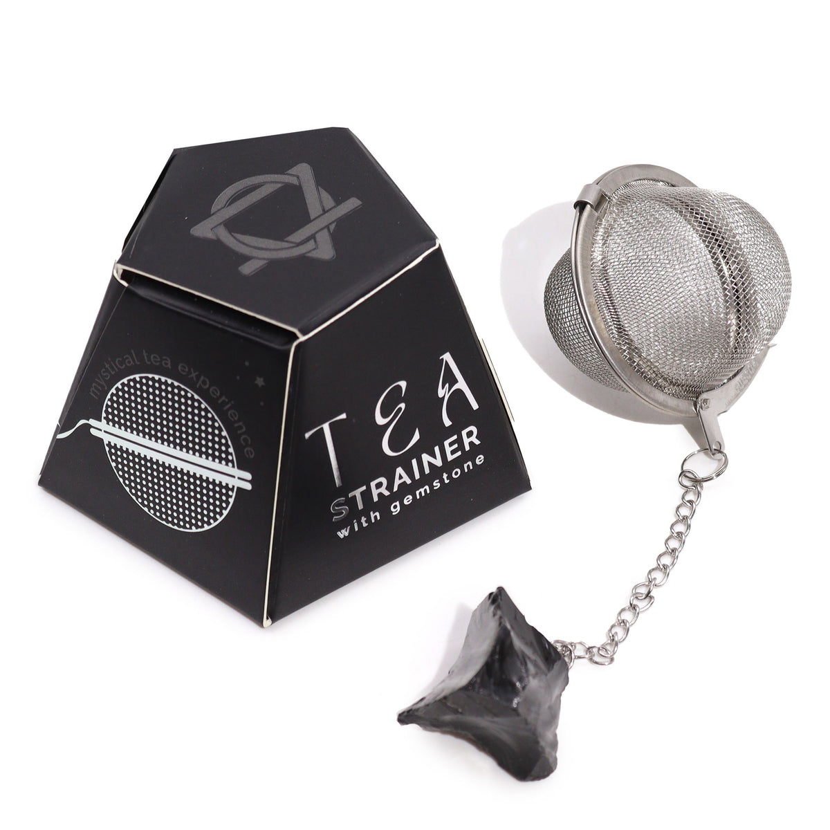 Theezeef met Natuursteen – Zwarte Obsidiaan