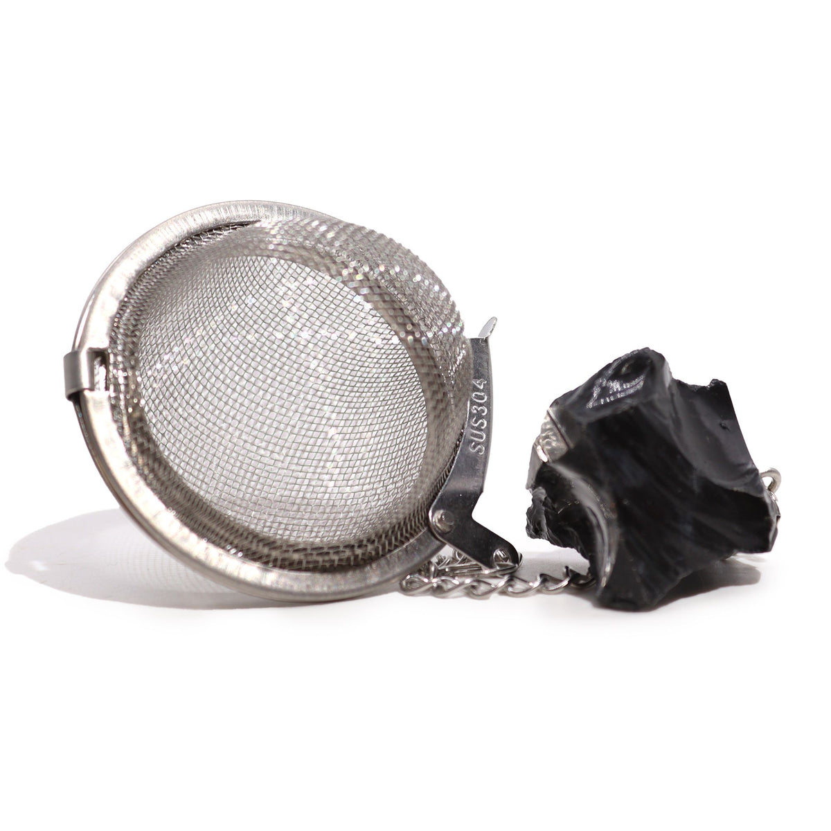 Theezeef met Natuursteen – Zwarte Obsidiaan