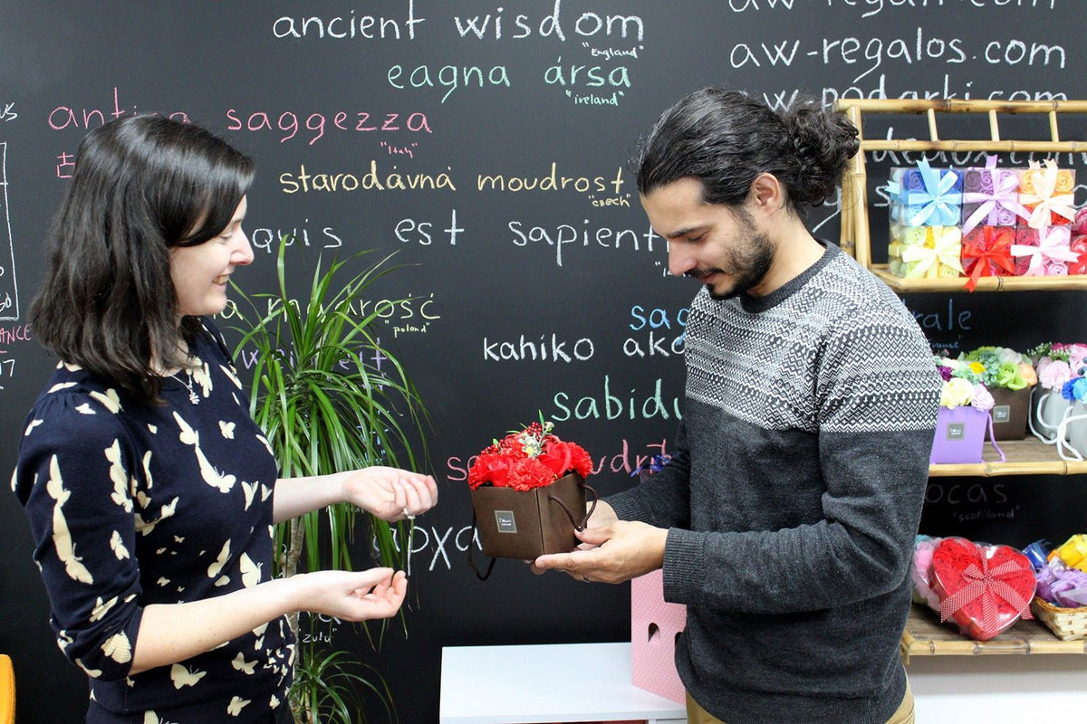 Zeepbloemen Boeket – Paarse Bloementuin