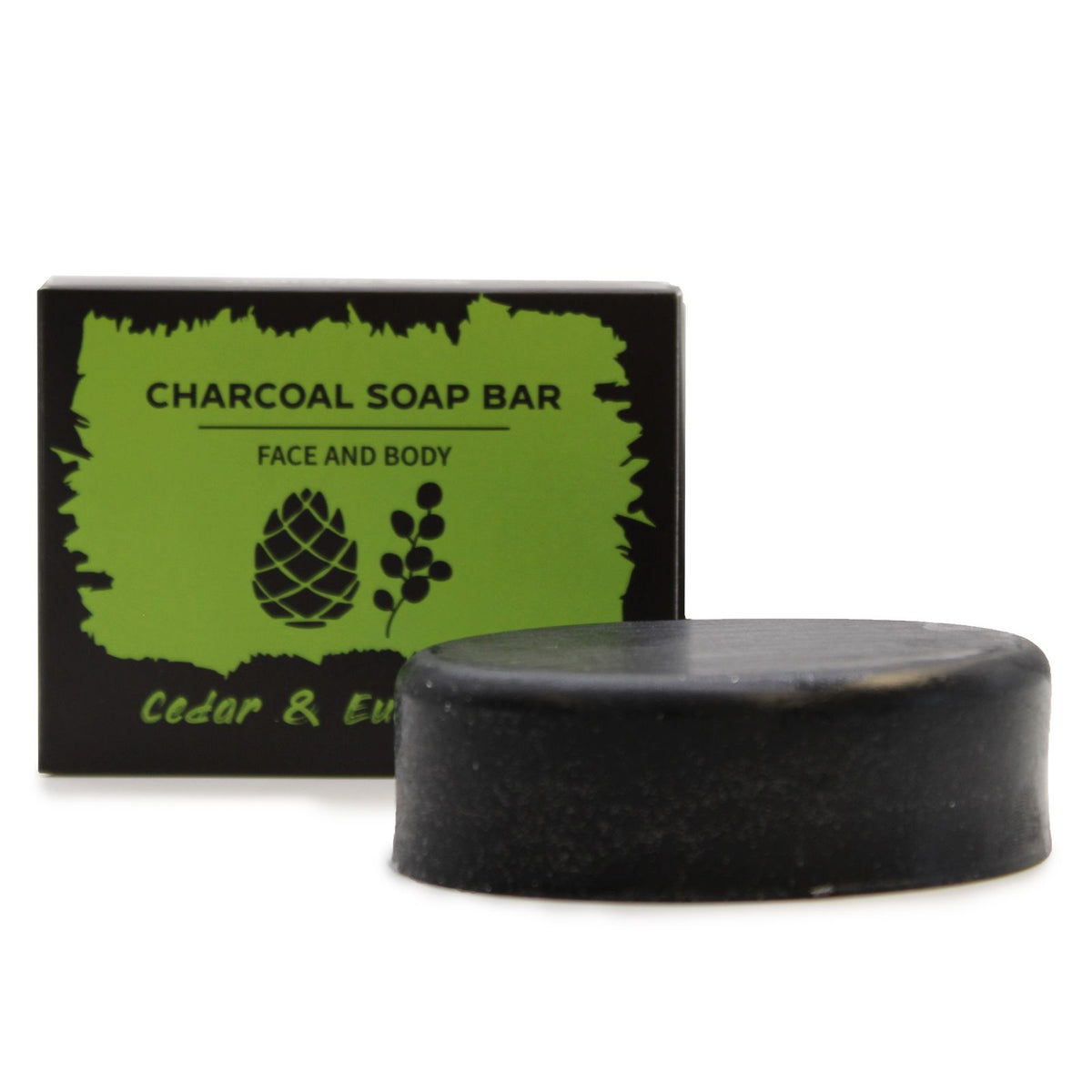 Houtskoolzeep Eucalyptus & Cederhout – 90 g