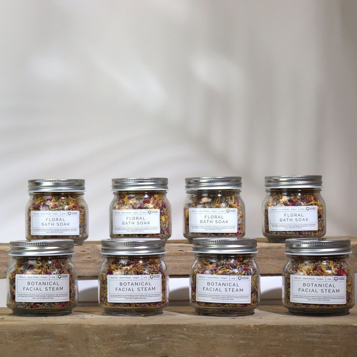 Botanisch Bloemenbad – Lavendel, Roos, Kamille &amp; Calendula – 140 g