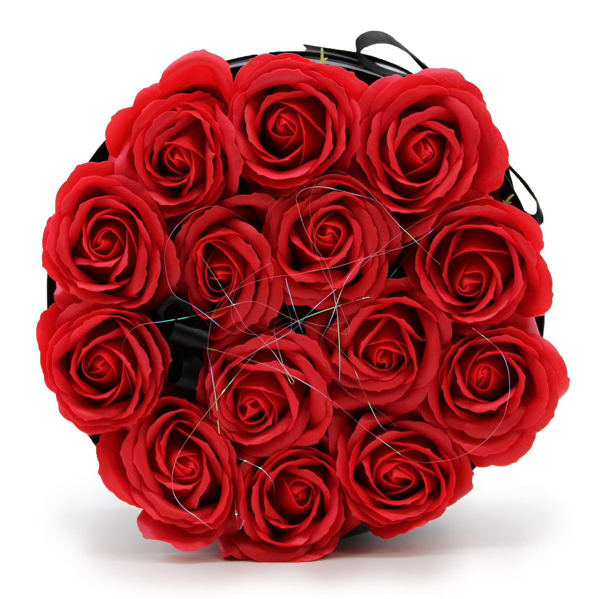 Zeepbloemen Geschenkboeket – 14 Rode Rozen