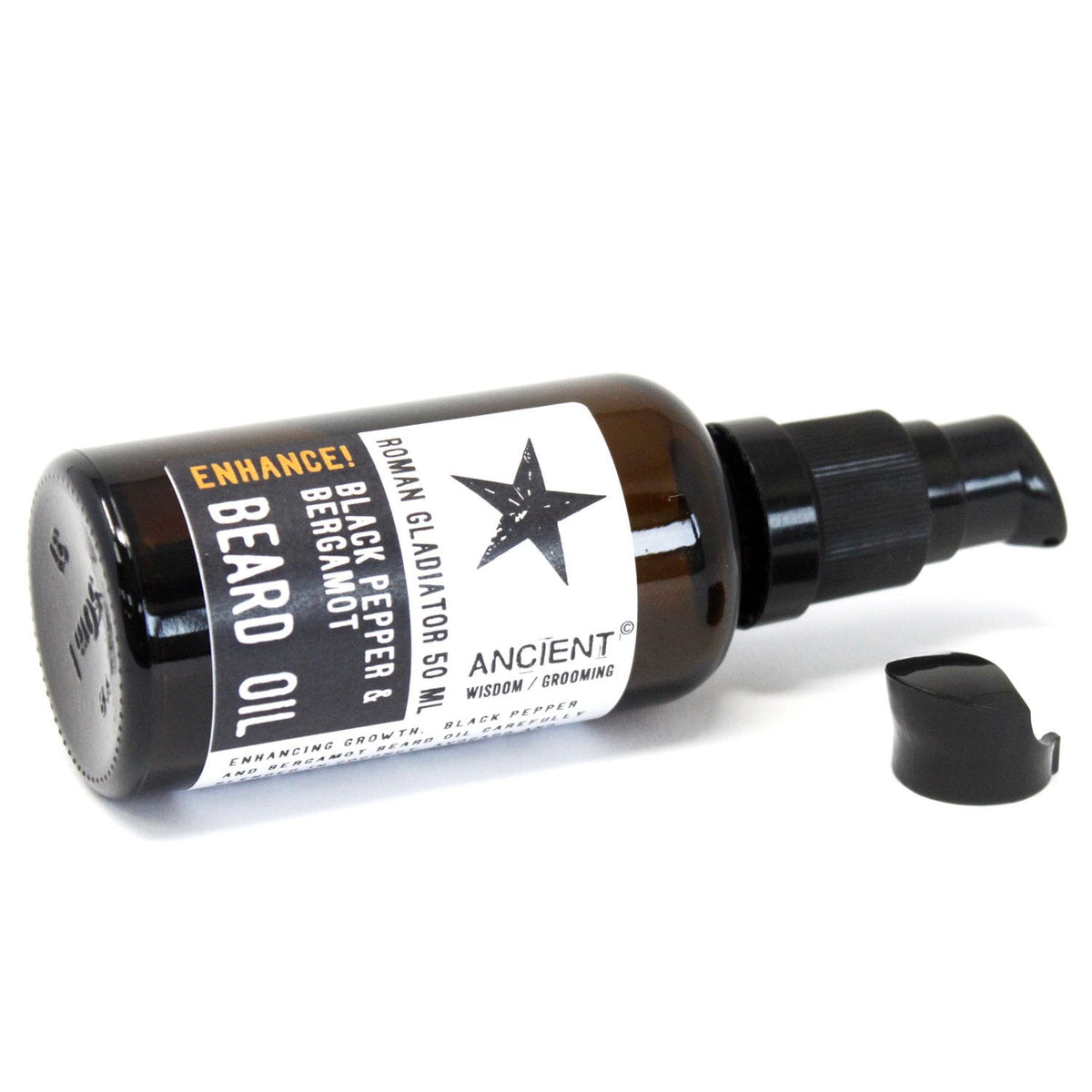 Baardolie Roman Gladiator – Zwarte Peper & Bergamot 50 ml
