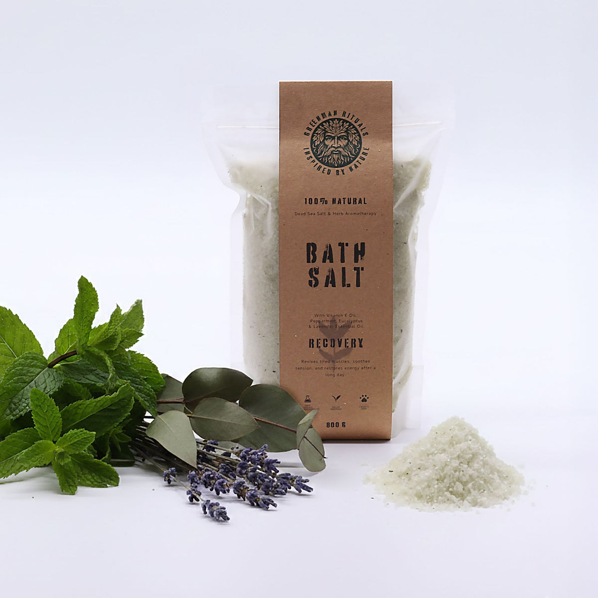 Greenman Rituals Menthol Epsom Badzout – Recovery – 800 g
