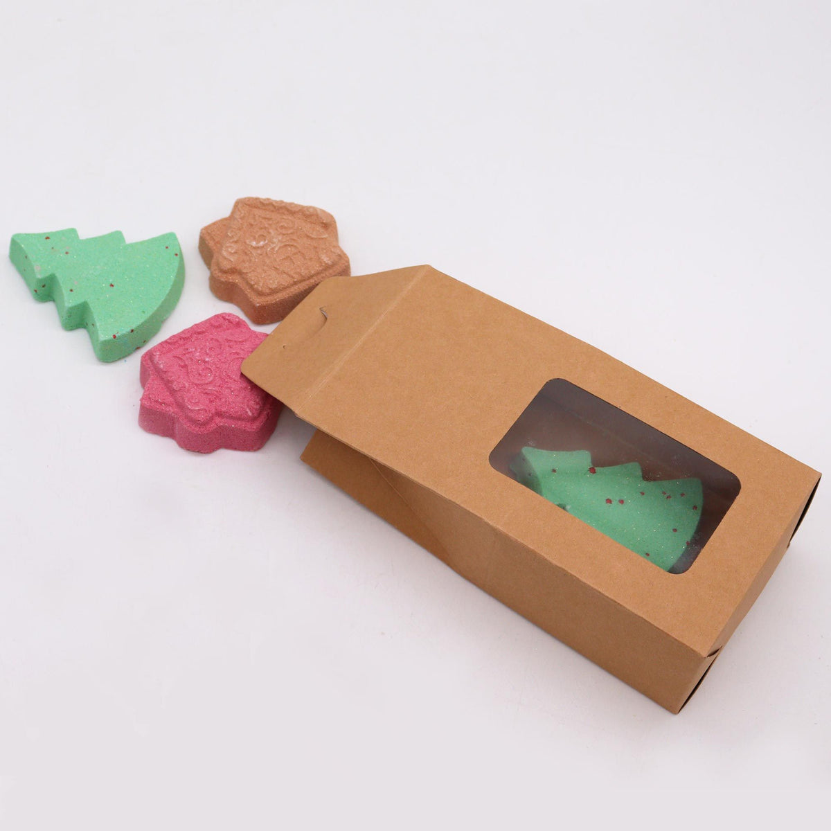 Gingerbread Town – Kerst Bruisballen Geschenkset 4 stuks
