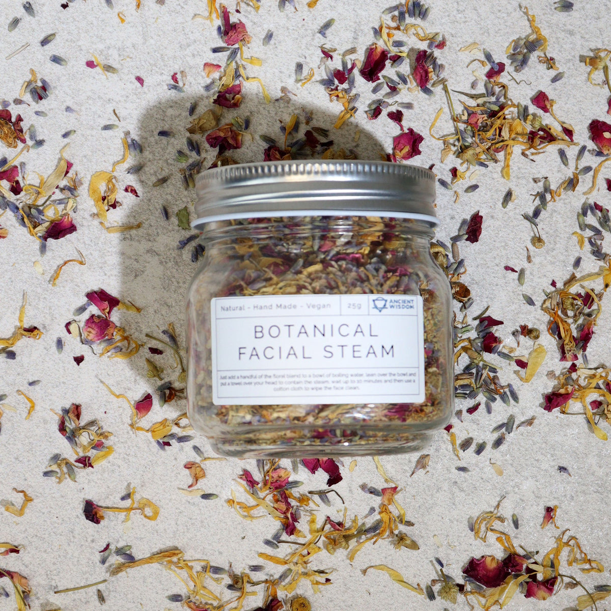 Botanische Gezichtsstoom – Lavendel, Roos, Kamille &amp; Calendula – 25 g