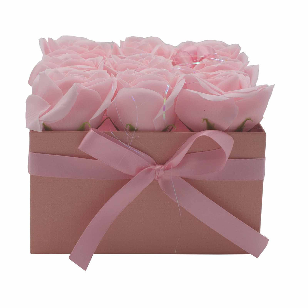 Zeepbloemen Geschenkboeket – 9 Roze Rozen