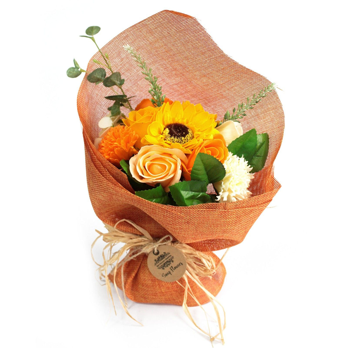 Staand Zeepbloemenboeket – Oranje