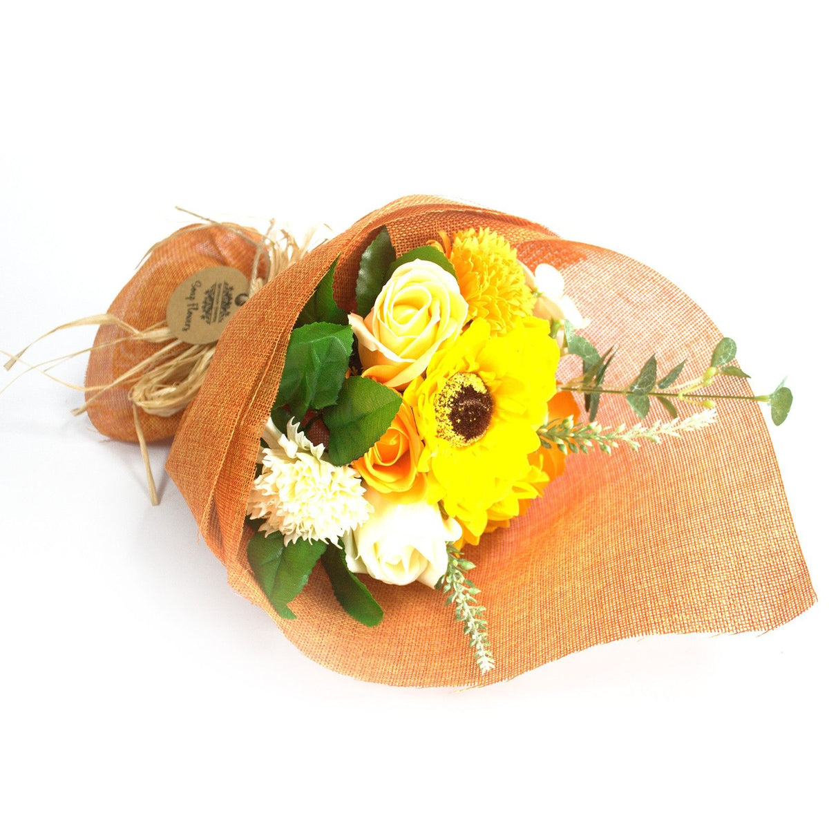 Staand Zeepbloemenboeket – Oranje
