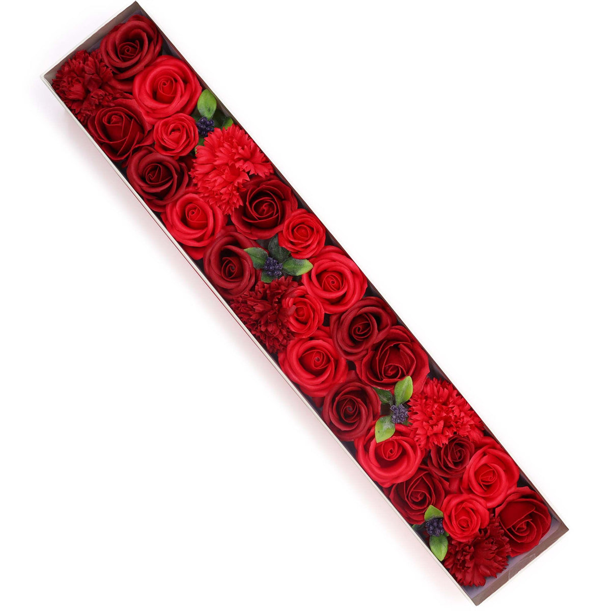 Luxe Zeeprozen in Geschenkdoos – Classic Red – 50 cm