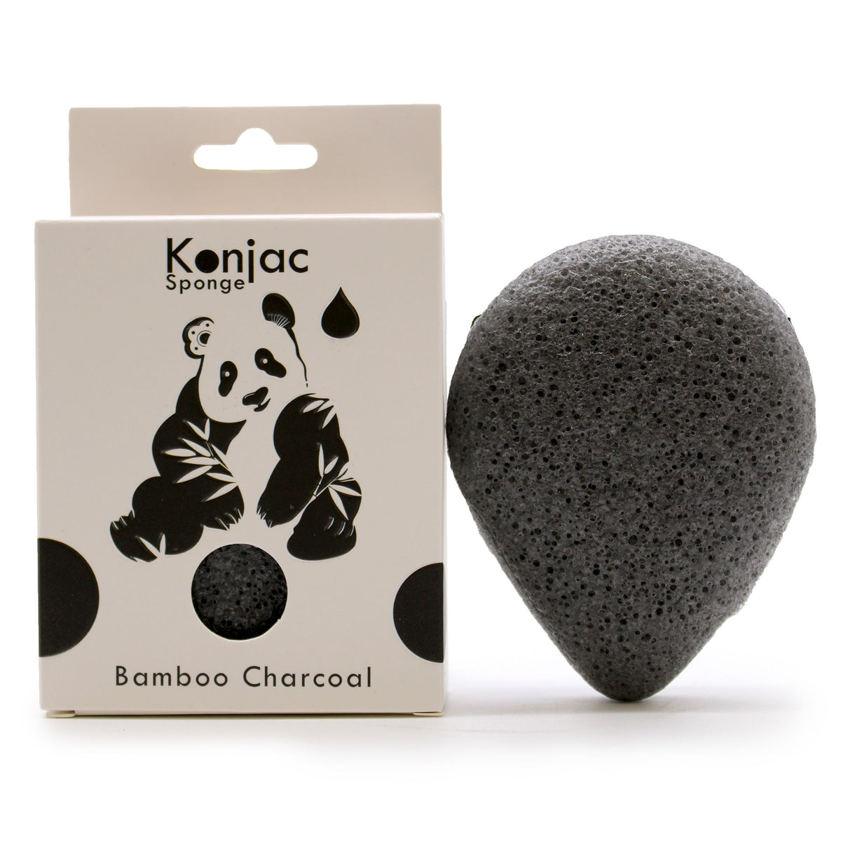 Konjac Gezichtsspons met Bamboehoutskool