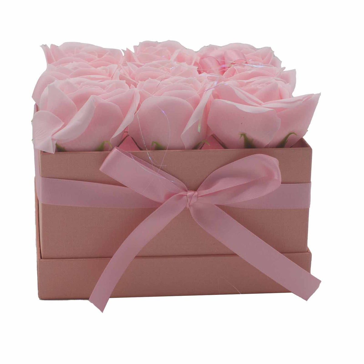 Zeepbloemen Geschenkboeket – 9 Roze Rozen