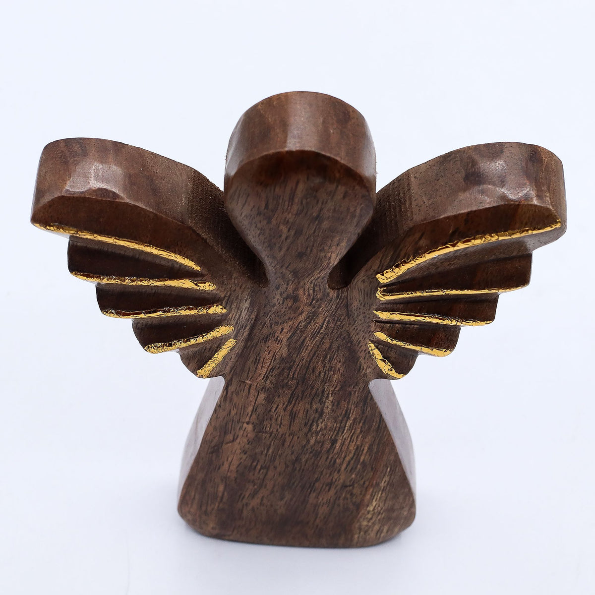 Mango Houten Engel met Gouden Vleugels – Large