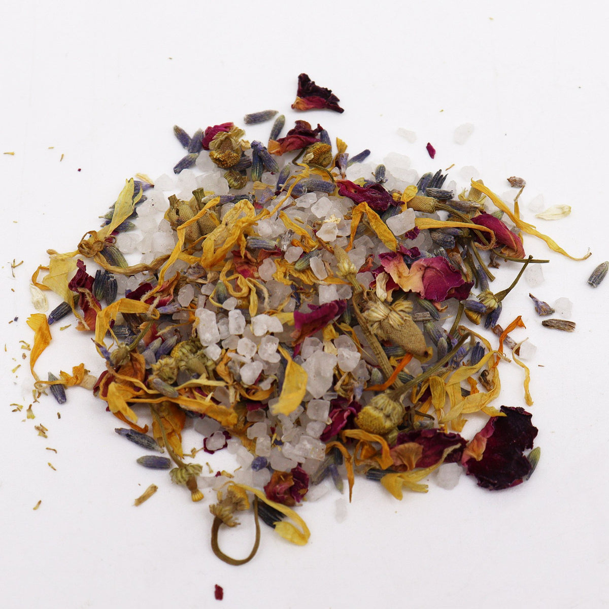 Botanisch Bloemenbad – Lavendel, Roos, Kamille &amp; Calendula – 140 g