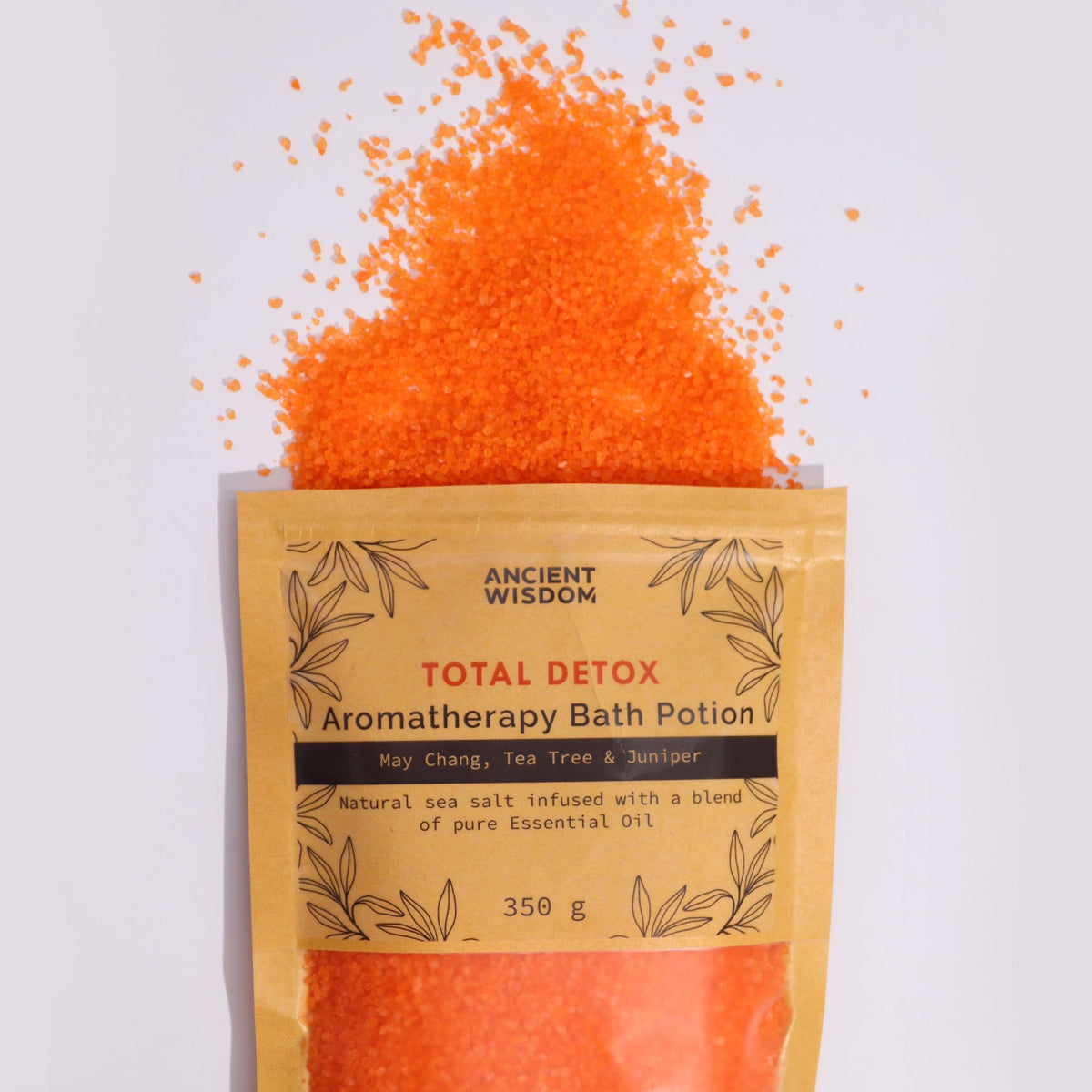 Aromatherapie Badzout Total Detox – May Chang, Tea Tree & Jeneverbes 350 g