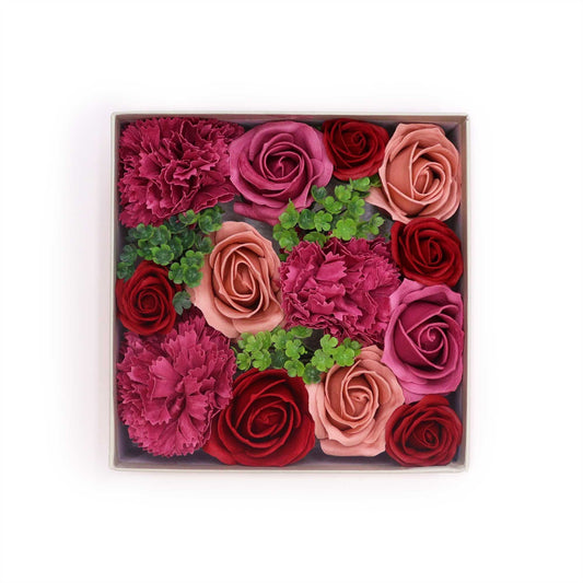 Vintage Roses – Zeepbloemen in Vierkante Geschenkdoos