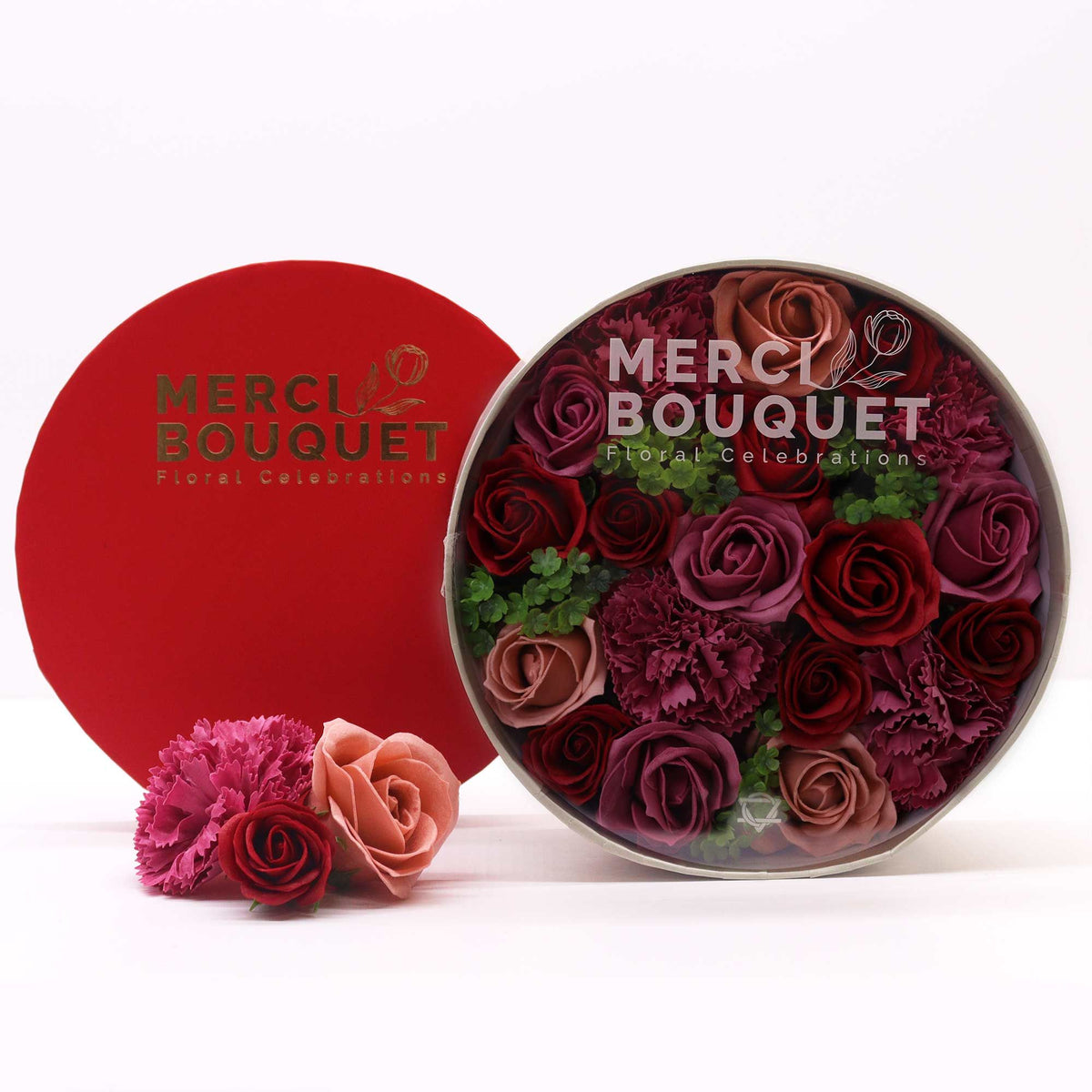 Vintage Roses – Zeepbloemen in Ronde Geschenkdoos