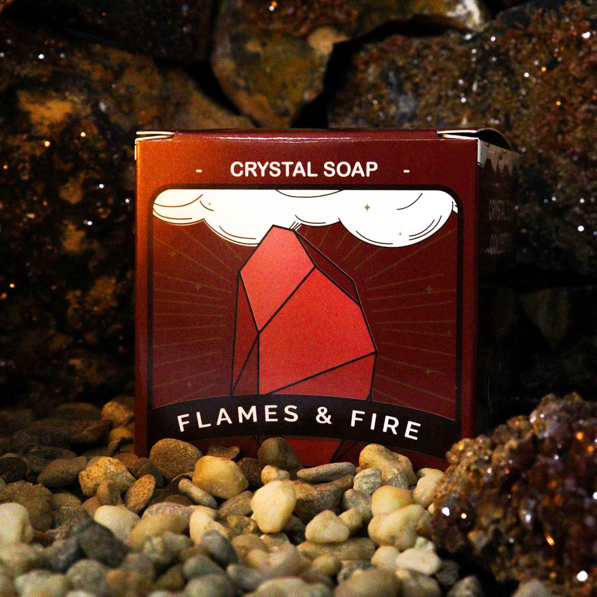 Crystal Element Zeep – Fire – met verborgen edelsteen