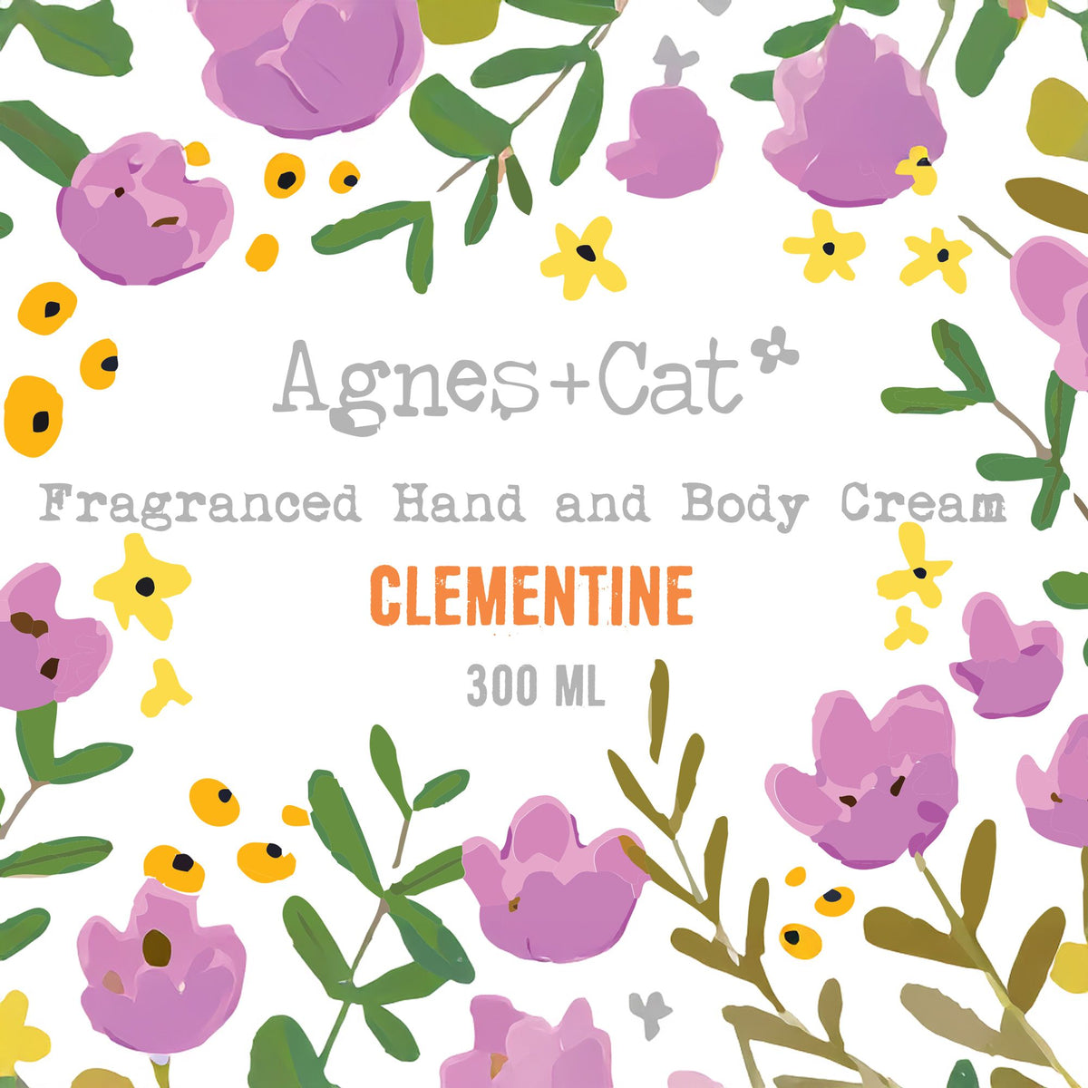 Agnes + Cat Hand- & Lichaamscrème – Clementine – 300 ml