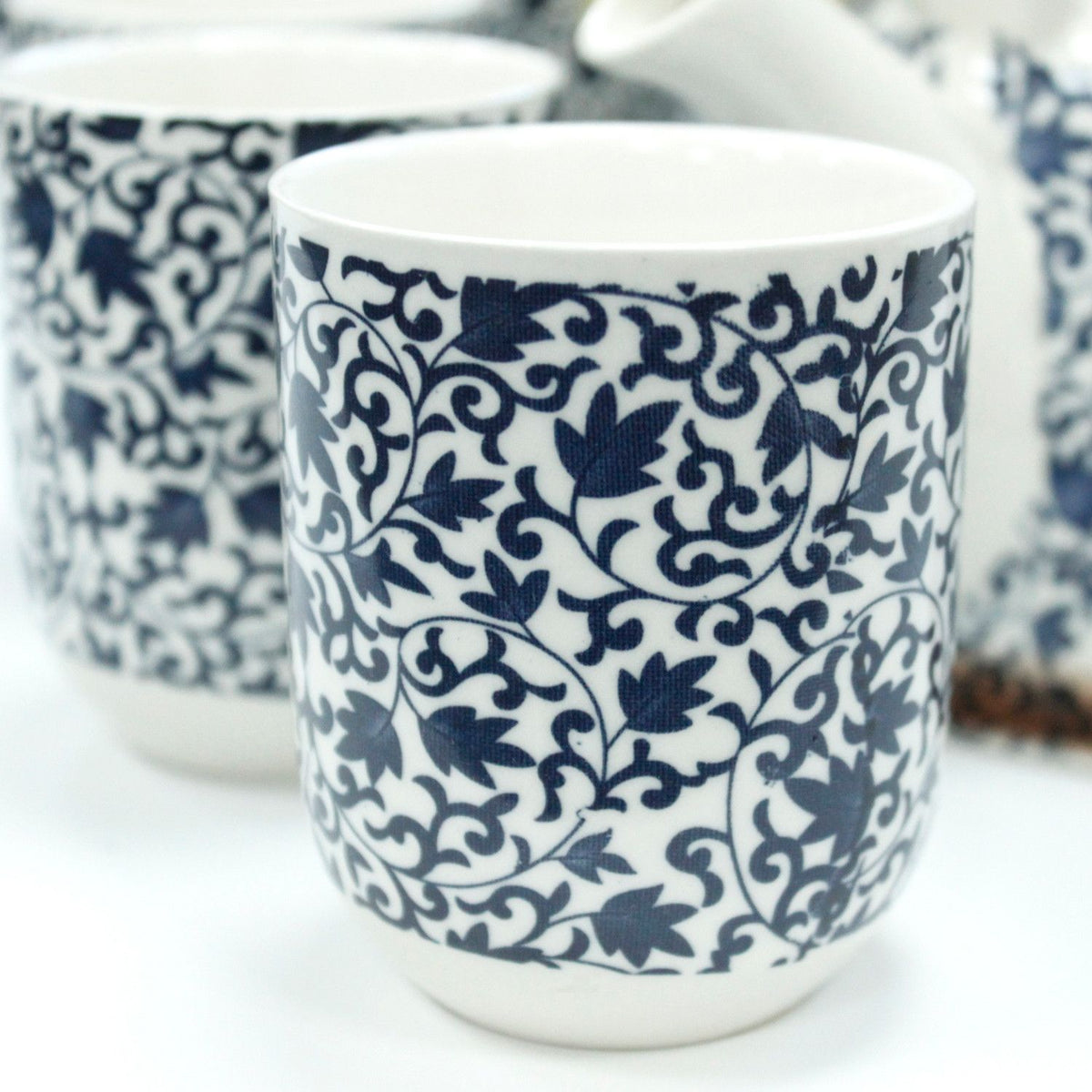Keramische Theeset Blue Pattern – Theepot & 6 Kopjes