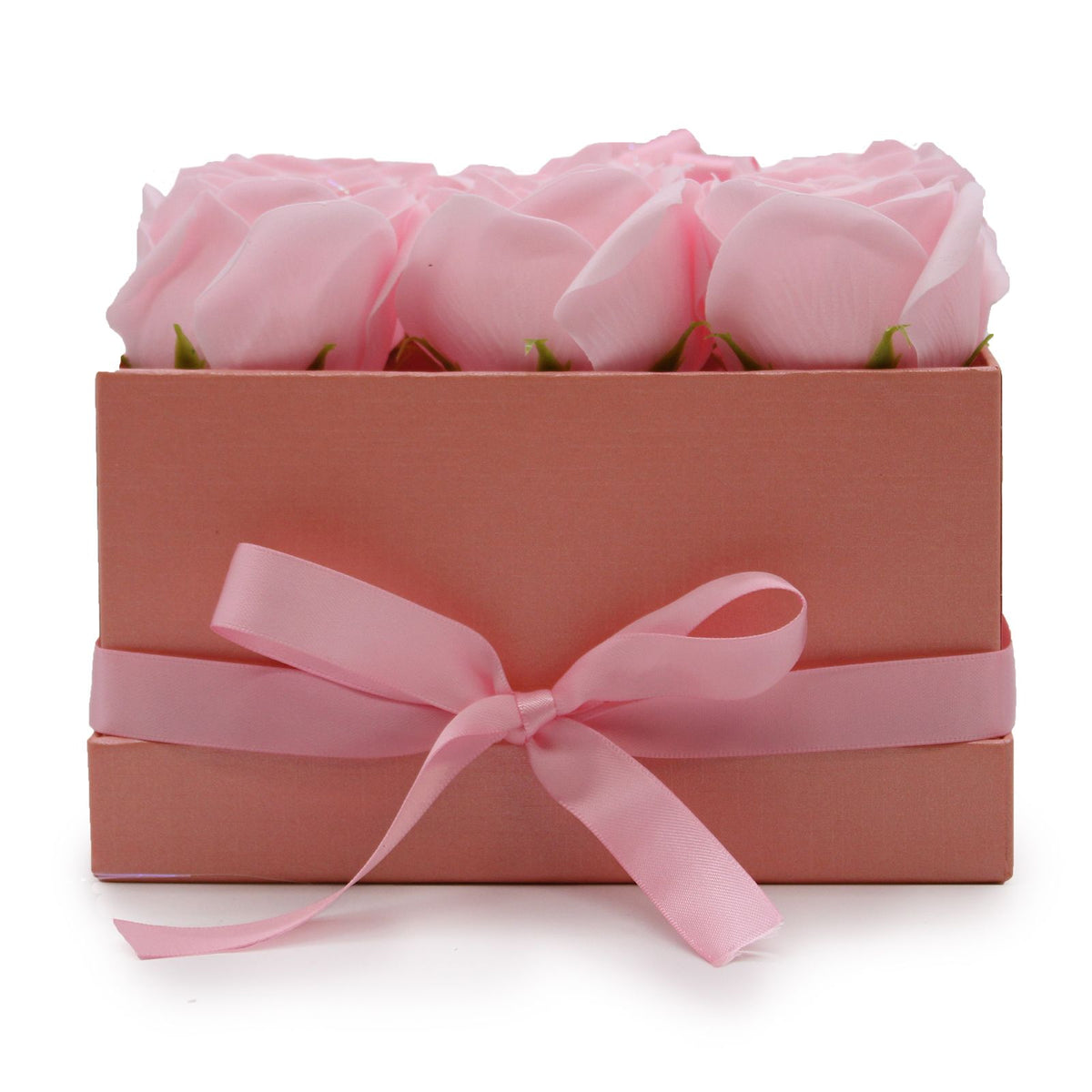 Zeepbloemen Geschenkboeket – 9 Roze Rozen