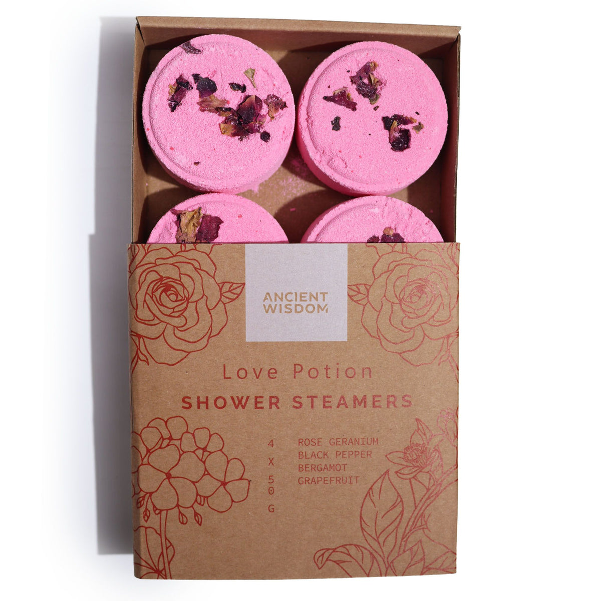 Zen Shower Steamers – Love Potion – 4 stuks
