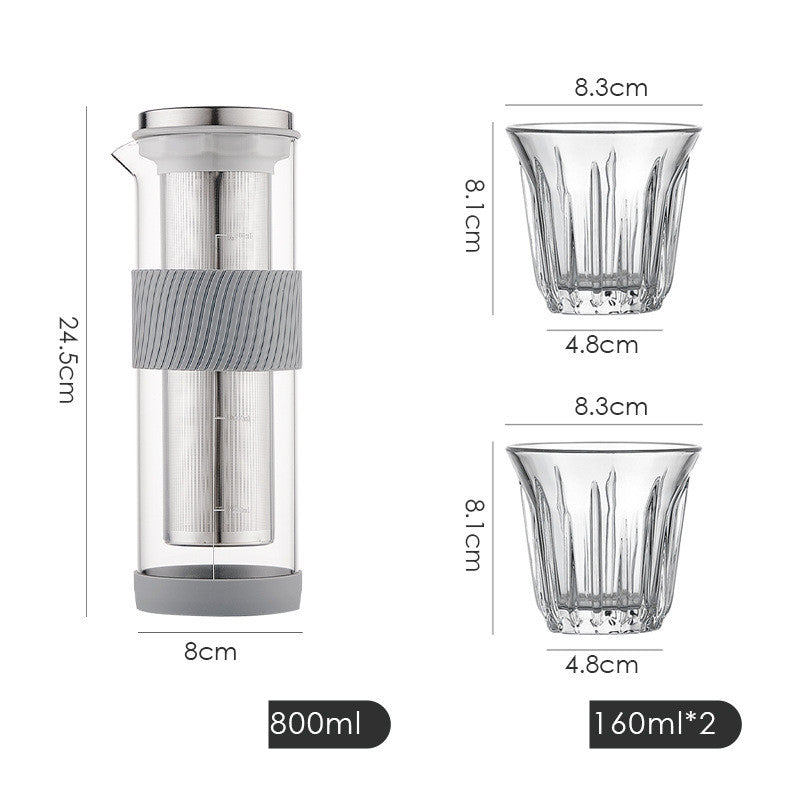 Ice Drip Cold Brew Koffiemaker – Glazen Slow Drip Koffiepot voor Zachte & Verfrissende Iced Coffee