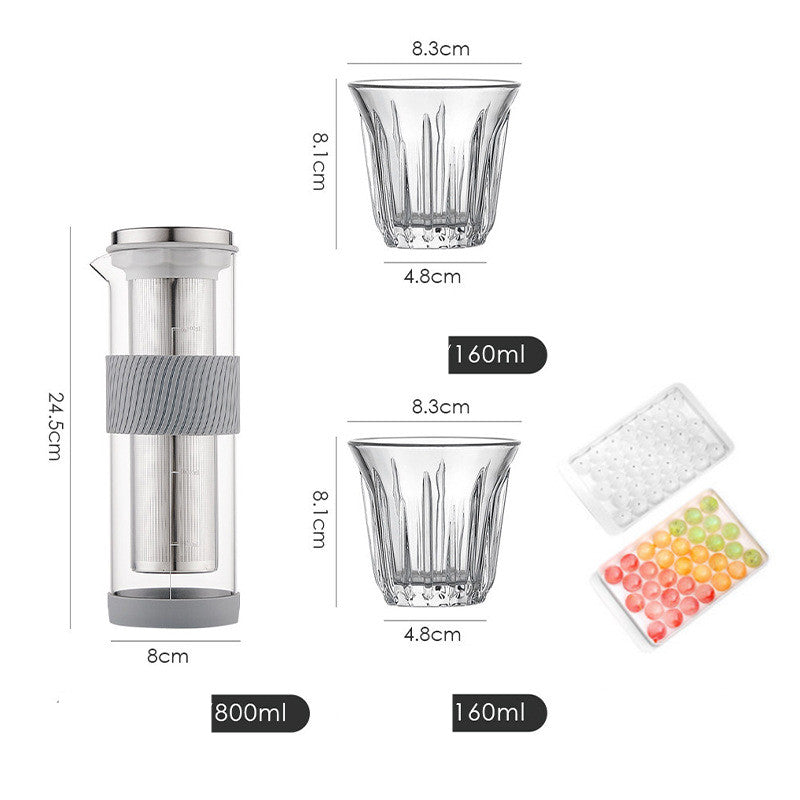 Ice Drip Cold Brew Koffiemaker – Glazen Slow Drip Koffiepot voor Zachte & Verfrissende Iced Coffee