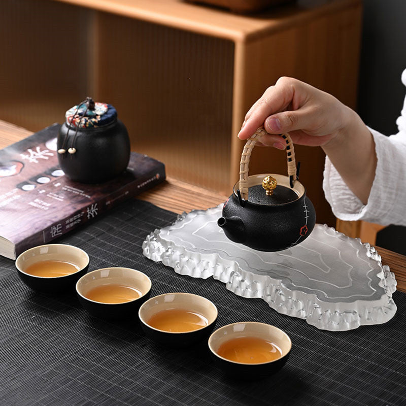 Keramische Kung Fu Theeset – Traditionele Chinese Theeceremonie Set met Theepot & Kopjes